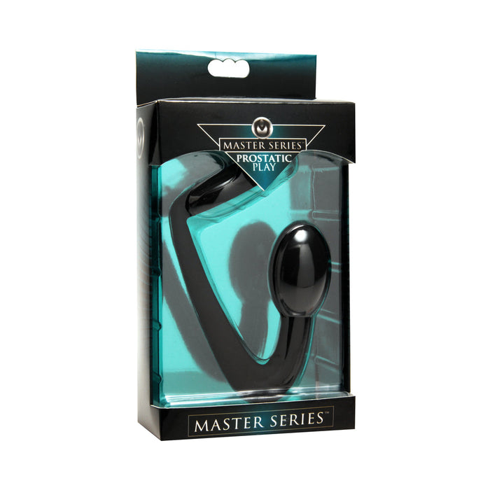 Master Series Explorer Silicone Cock Ring and Prostate Plug Black