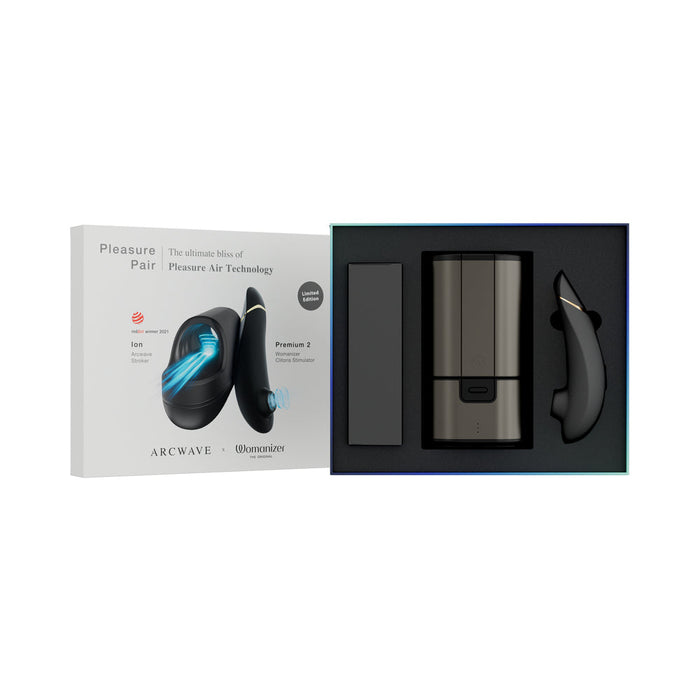 Arcwave x Womanizer Pleasure Pair - Ion + Premium 2 Black