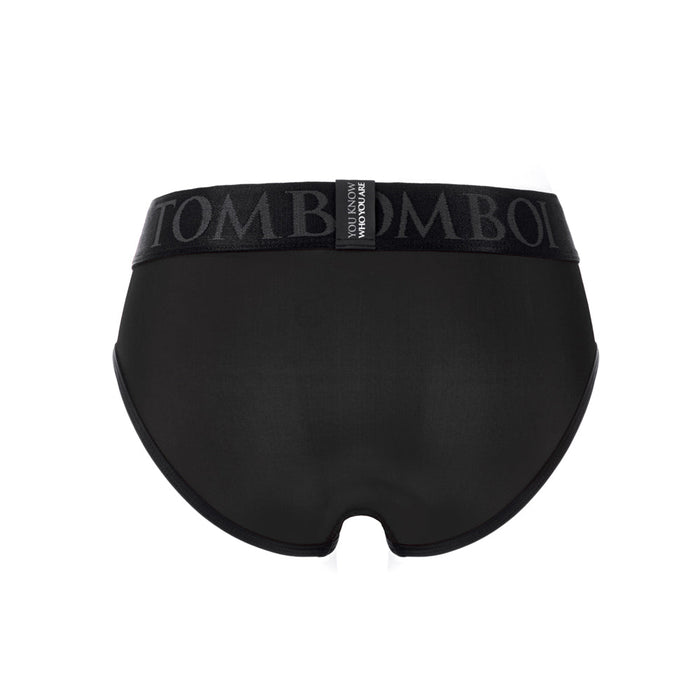 SpareParts Tomboi Cover Brief Style Underwear Harness Nylon Black/Black M