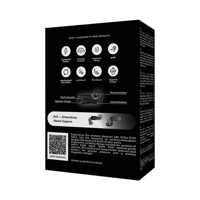 SVibe Snail Evo Rechargeable Masturbator Black