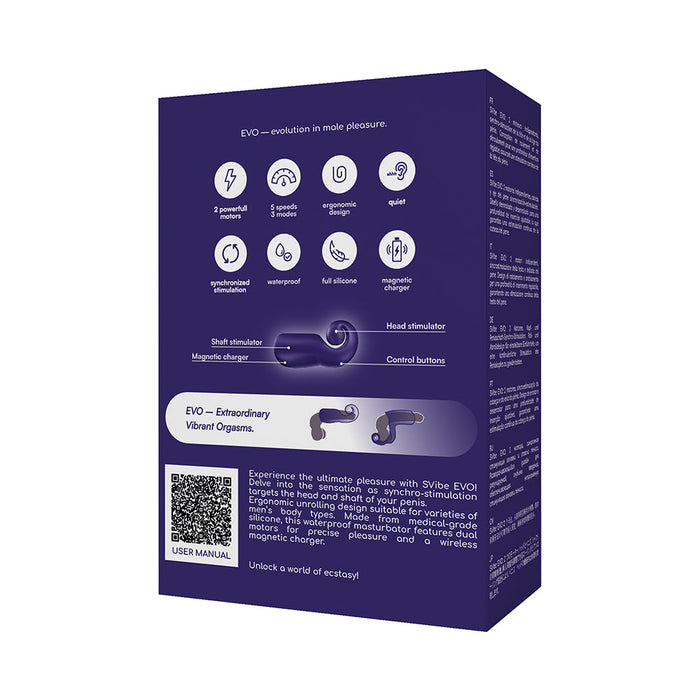 SVibe Snail Evo Rechargeable Masturbator Navy