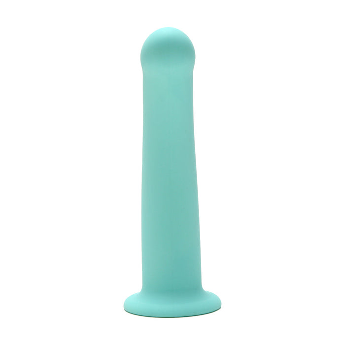 Me You Us 7 in. Curved Silicone Dildo Aqua