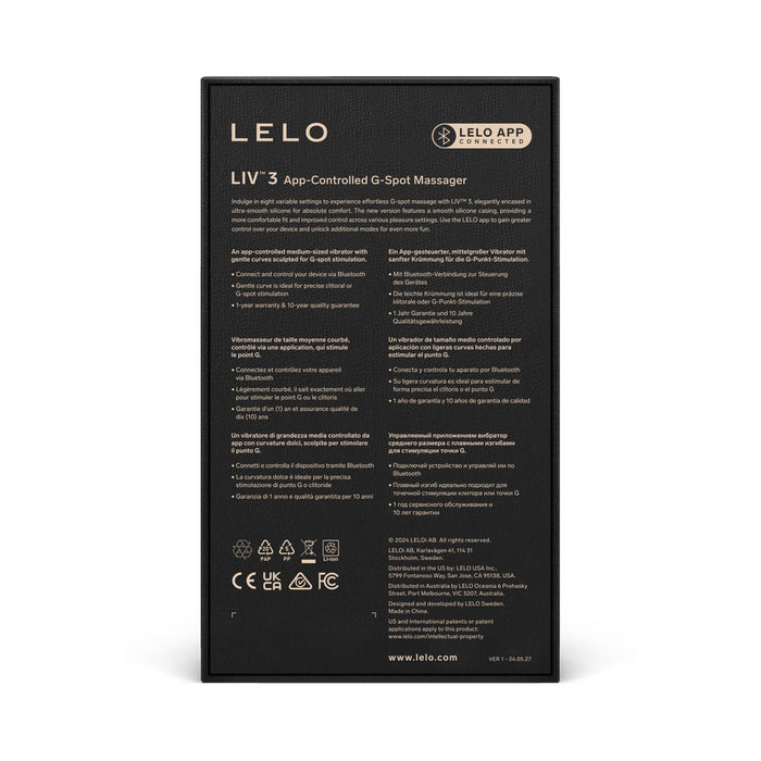 LELO LIV 3 App-Controlled G-Spot Vibrator Plum