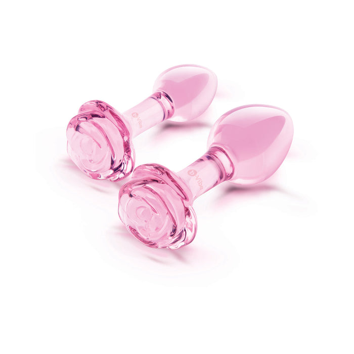 b-Vibe Pink Roses Training Plug Set