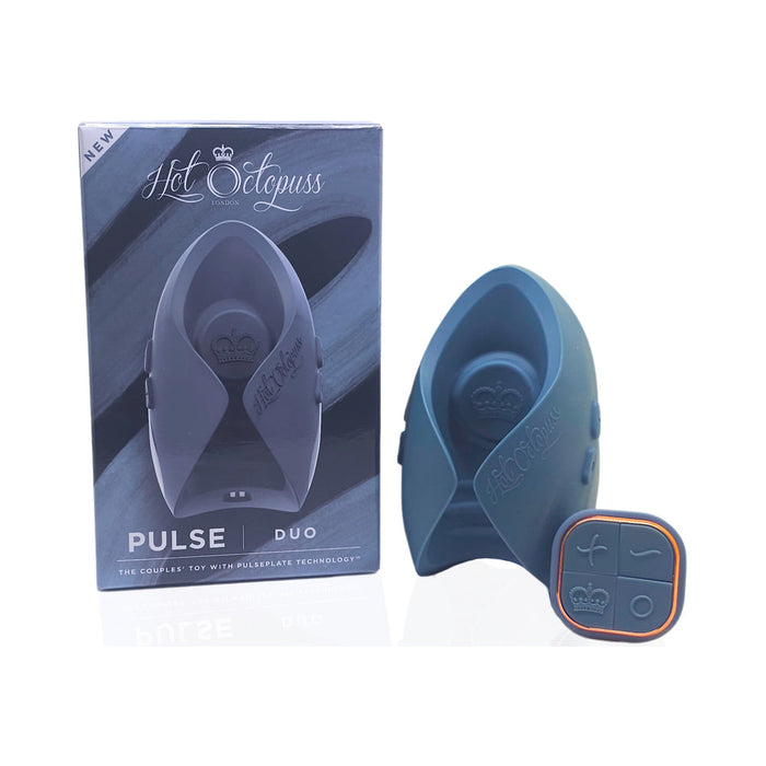Hot Octopuss Pulse Duo Rechargeable Remote Control Vibrating Stroker Blue