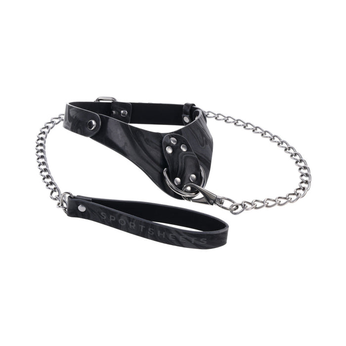 Sportsheets Velvet Noir Collar & Leash
