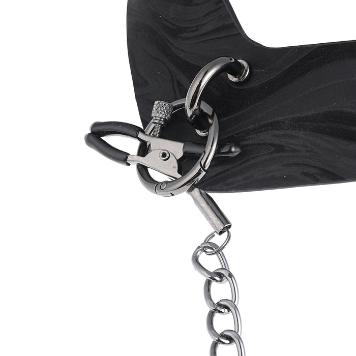 Sportsheets Velvet Noir Collar & Removable Clamps