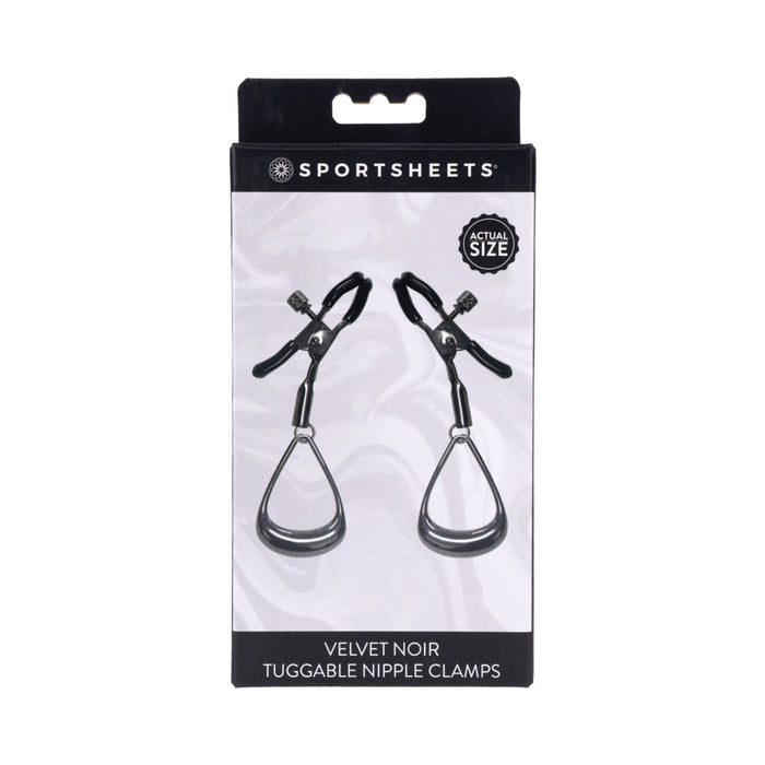 Sportsheets Velvet Noir Tuggable Nipple Clamps
