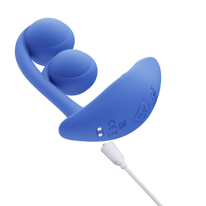 Honey Play Box Melody Pressure Sensing App-Controlled Twin Balls Dual Vibrator Blue
