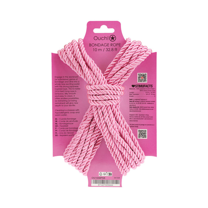 Ouch! Bondage Rope 10 m Nylon Pink