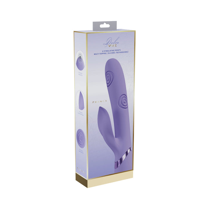 VIVE Fronda Rechargeable G-Spot and Tapping Leaf Clit Stimulator Lavender