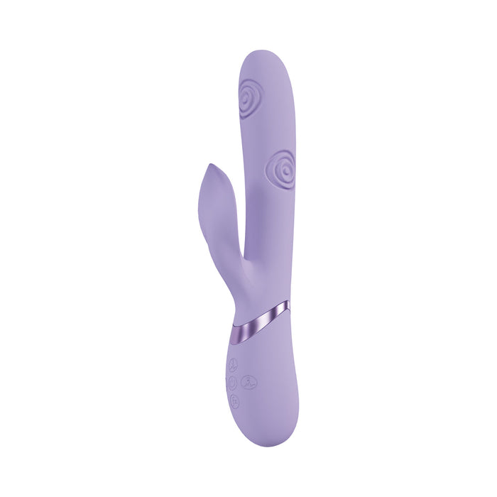 VIVE Fronda Rechargeable G-Spot and Tapping Leaf Clit Stimulator Lavender