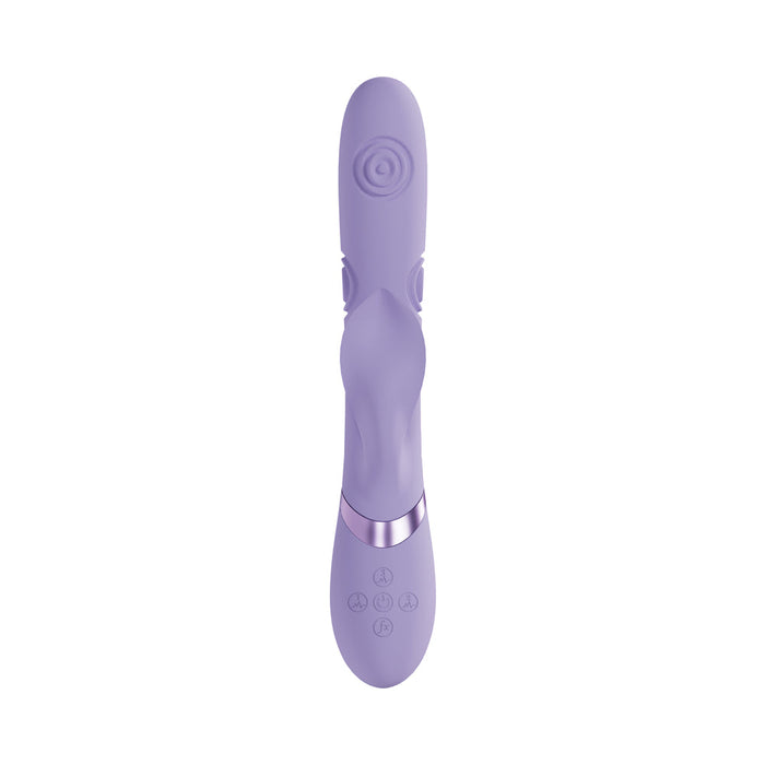 VIVE Fronda Rechargeable G-Spot and Tapping Leaf Clit Stimulator Lavender