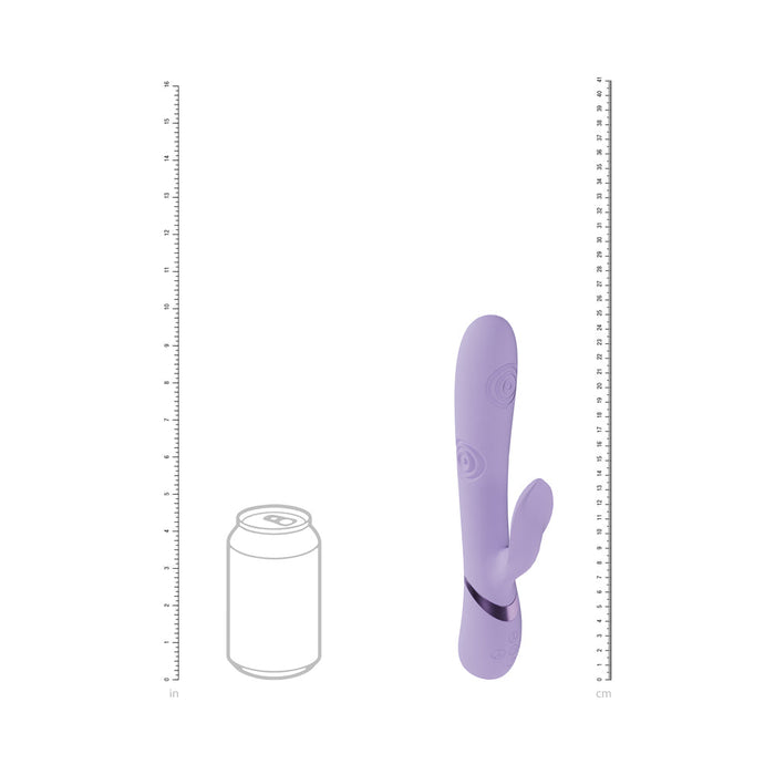 VIVE Fronda Rechargeable G-Spot and Tapping Leaf Clit Stimulator Lavender