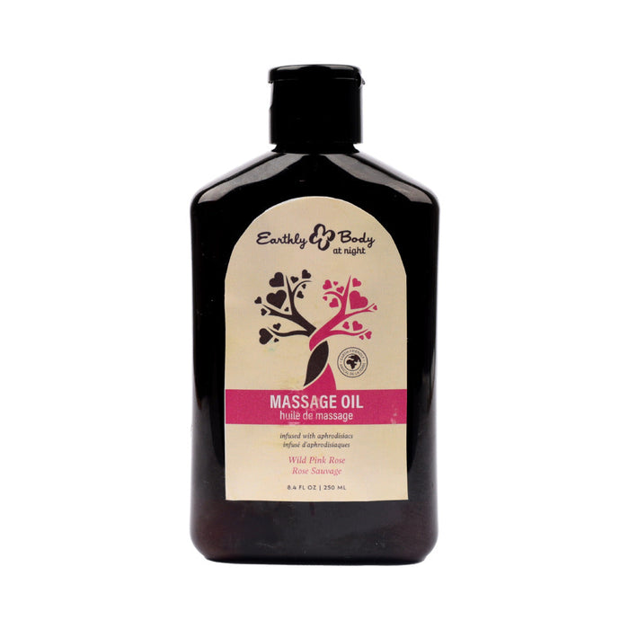 Earthly Body At Night Aphrodisiac Massage Oil Wild Pink Rose 8.4 oz.