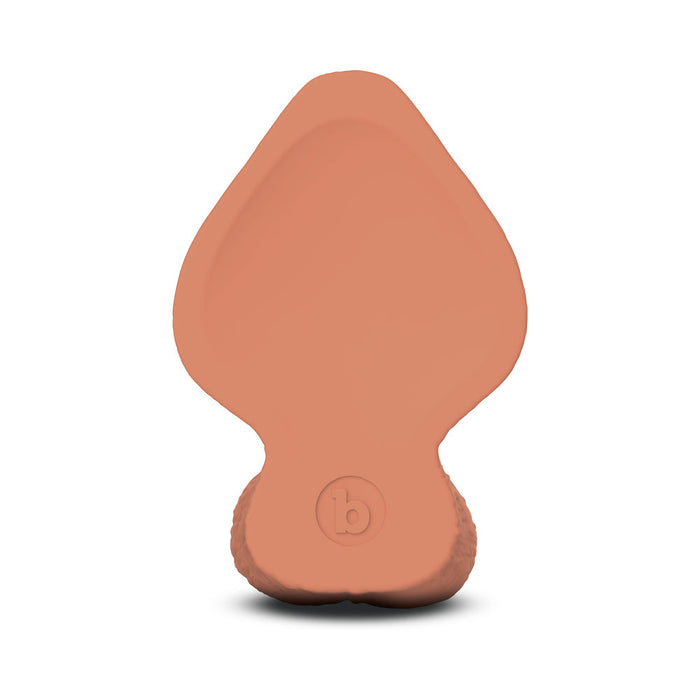 b-Vibe Slipskin Realistic Silicone Dildo 6 in. Girthy Mocha