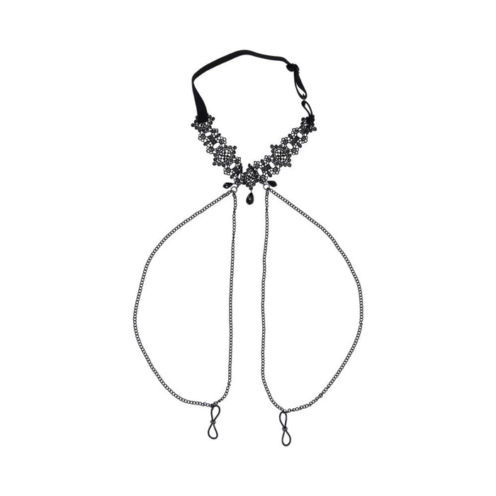 Sportsheets Sex & Mischief Lace Collar with Nipple Ties