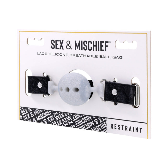 Sportsheets Sex & Mischief Lace Silicone Breathable Ball Gag