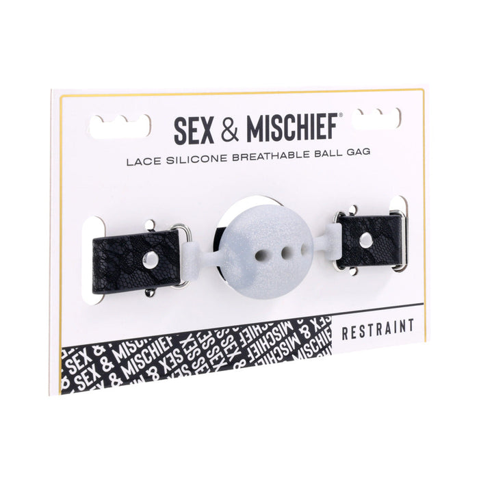 Sportsheets Sex & Mischief Lace Silicone Breathable Ball Gag