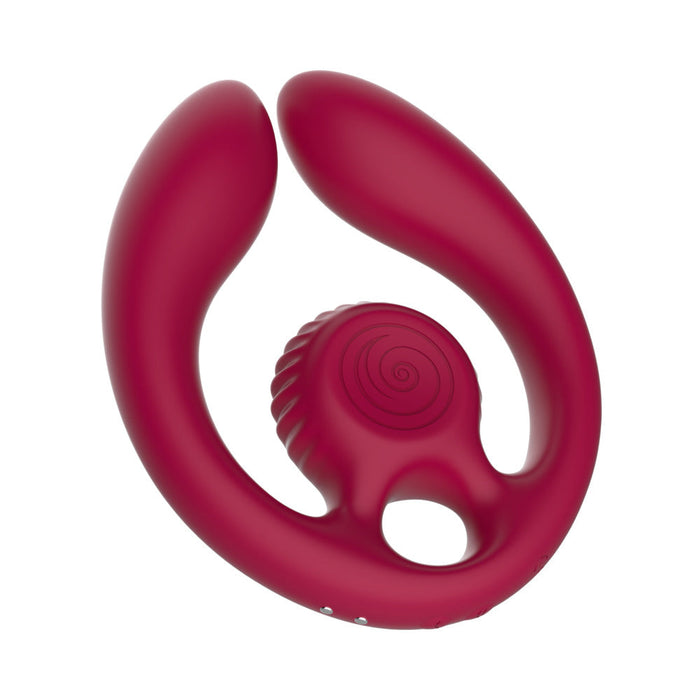 SVibe Snail GIZI Duo Couples Stimulator Burgundy