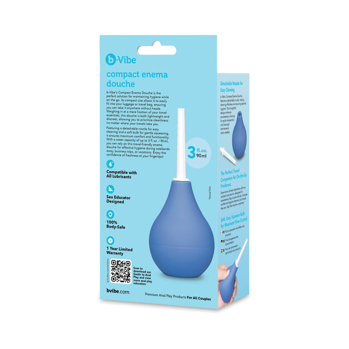 b-Vibe Compact Enema Douche Blue