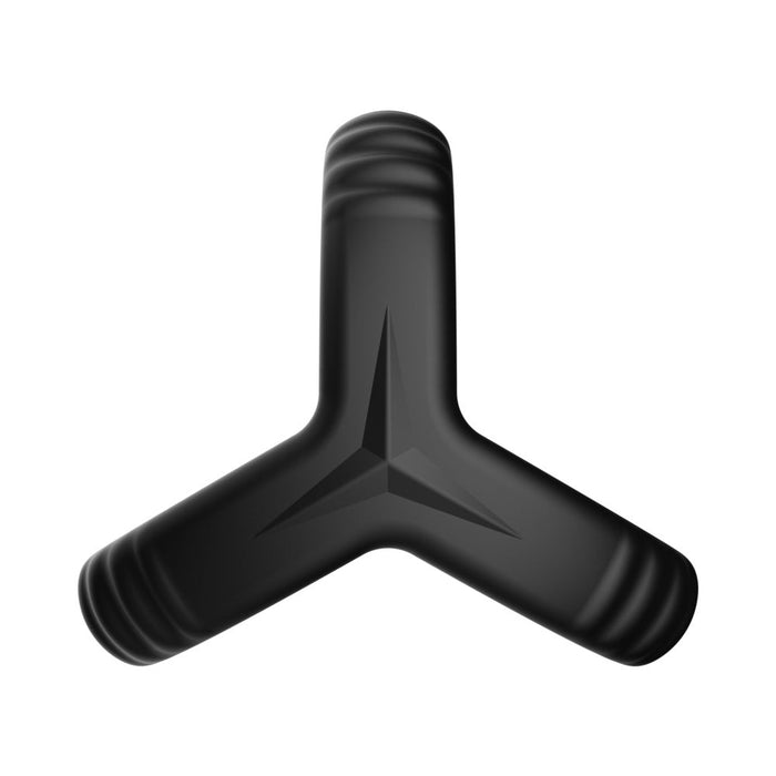 Forto F-59: Tri Cock & Ball Ring Black