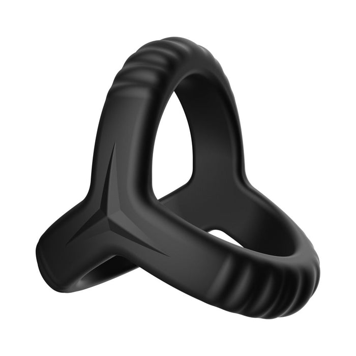 Forto F-59: Tri Cock & Ball Ring Black