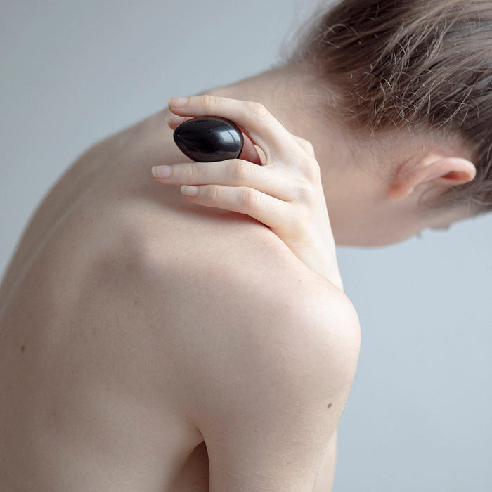 Chakrubs Xaga Yoni Egg Obsidian (drilled)