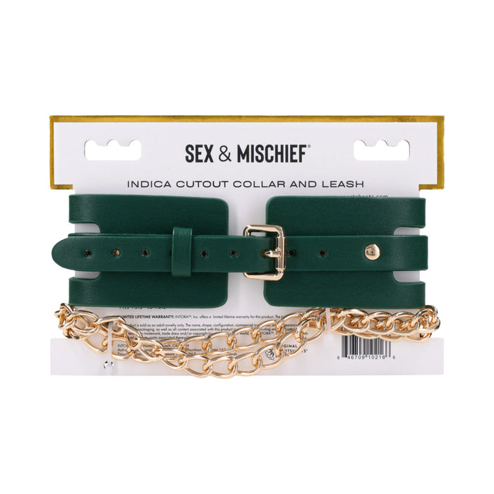 Sportsheets Sex & Mischief Indica Cutout Collar and Leash