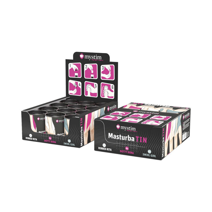 Mystim MasturbaTINS Stroker 12-Piece Display